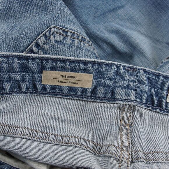 Adriano Goldschmied Relaxed Skinny Nikki Light Wash Distressed Jeans Womens 28 - Picture 9 of 16